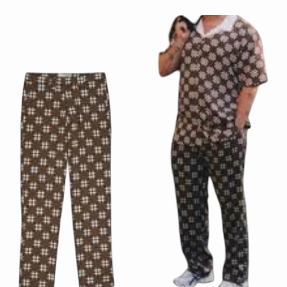 Bogey Boys Checkered Golf Pants Brown Plaid Straight Leg Men’s Size 32